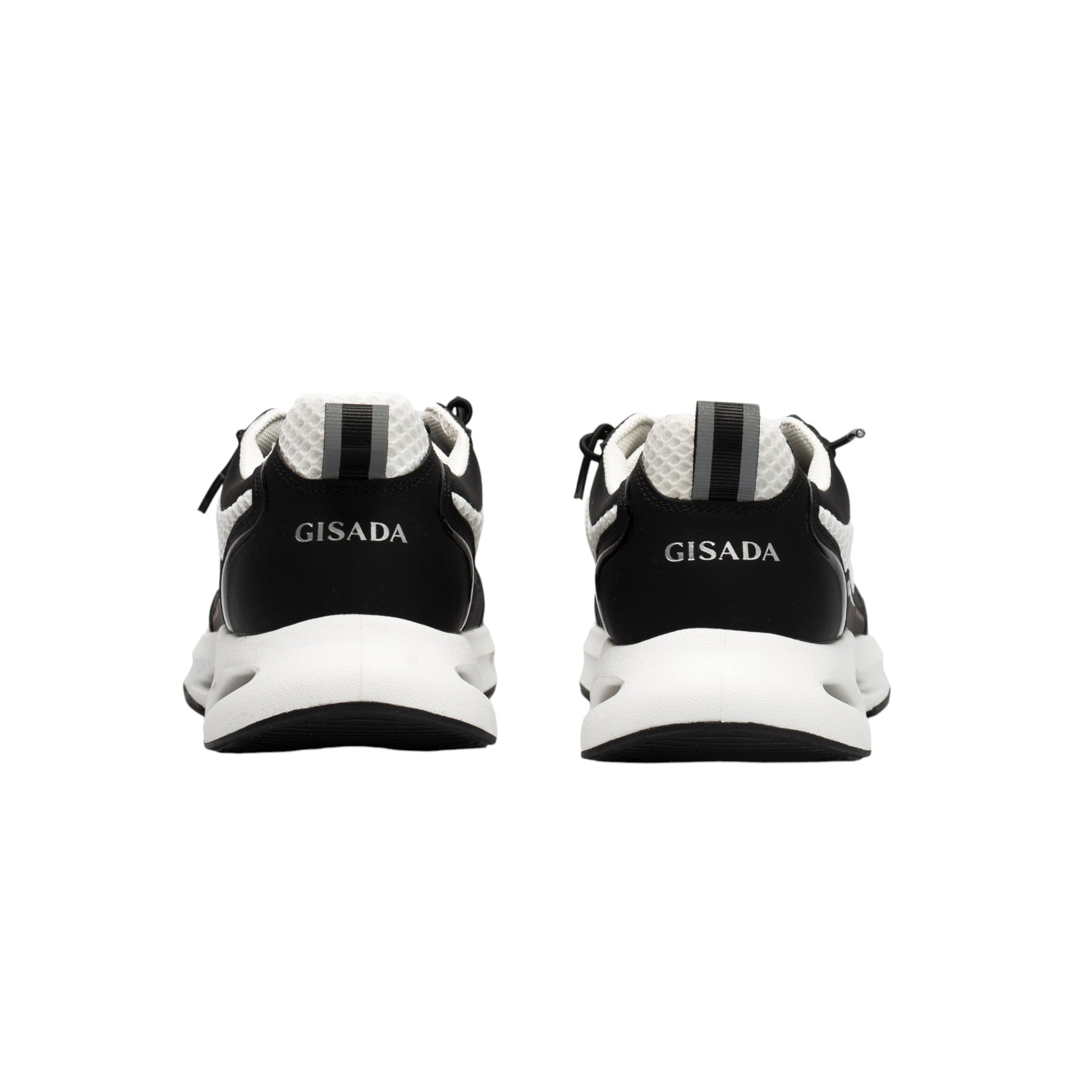 Rear view of Gisada Mesh-Tech sneakers showing logo and heel detail