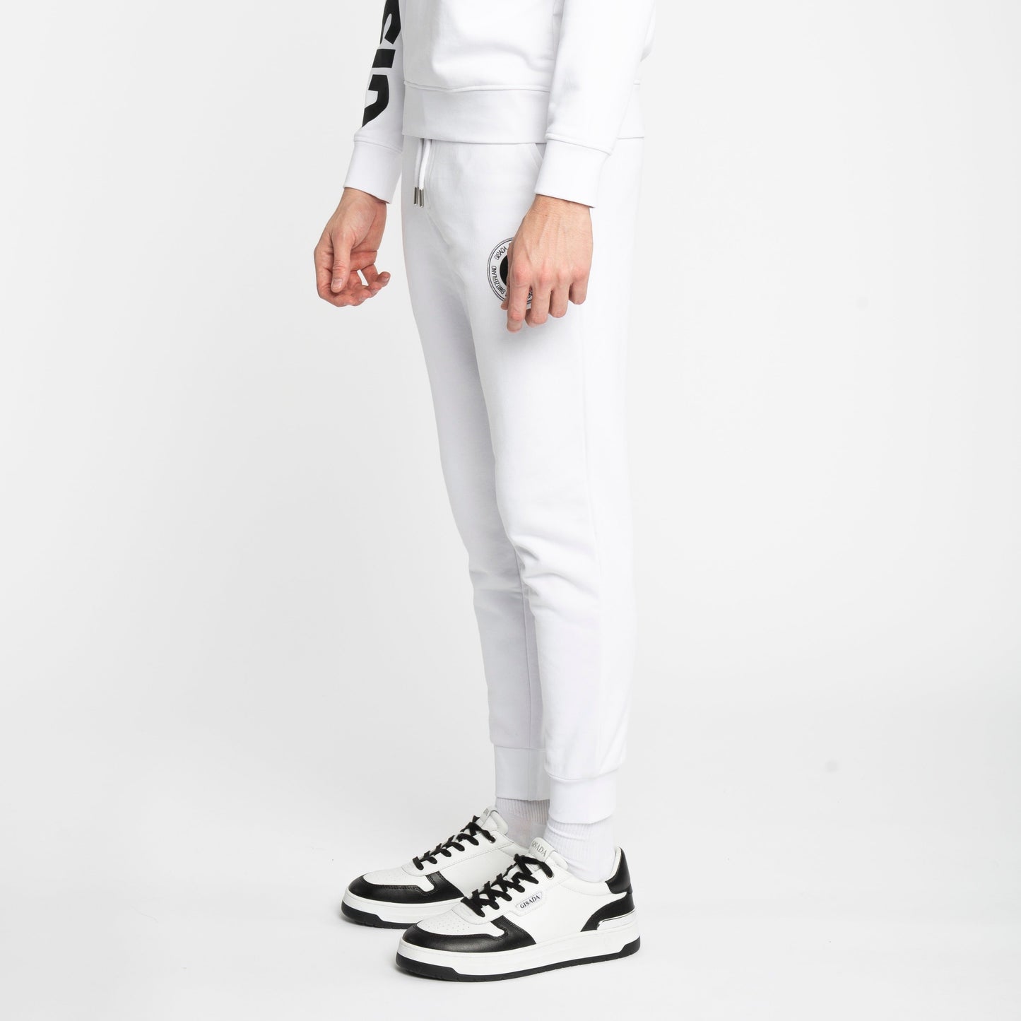 Regular Fit Jogger aus mittelschwerer Baumwolle mit Flockdruck
