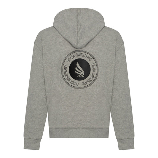 Regular Fit Hoodie in Midweight Cotton with Silicon Print Gisada Hoodie
