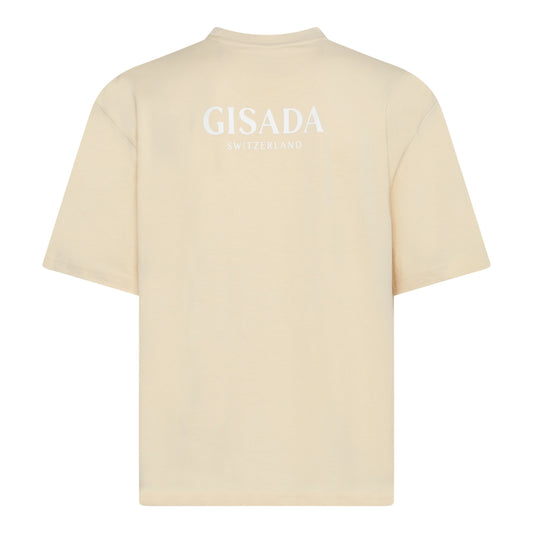 Oversized T-Shirt in Heavy Cotton with Silicon Printed Logo Gisada Shirts