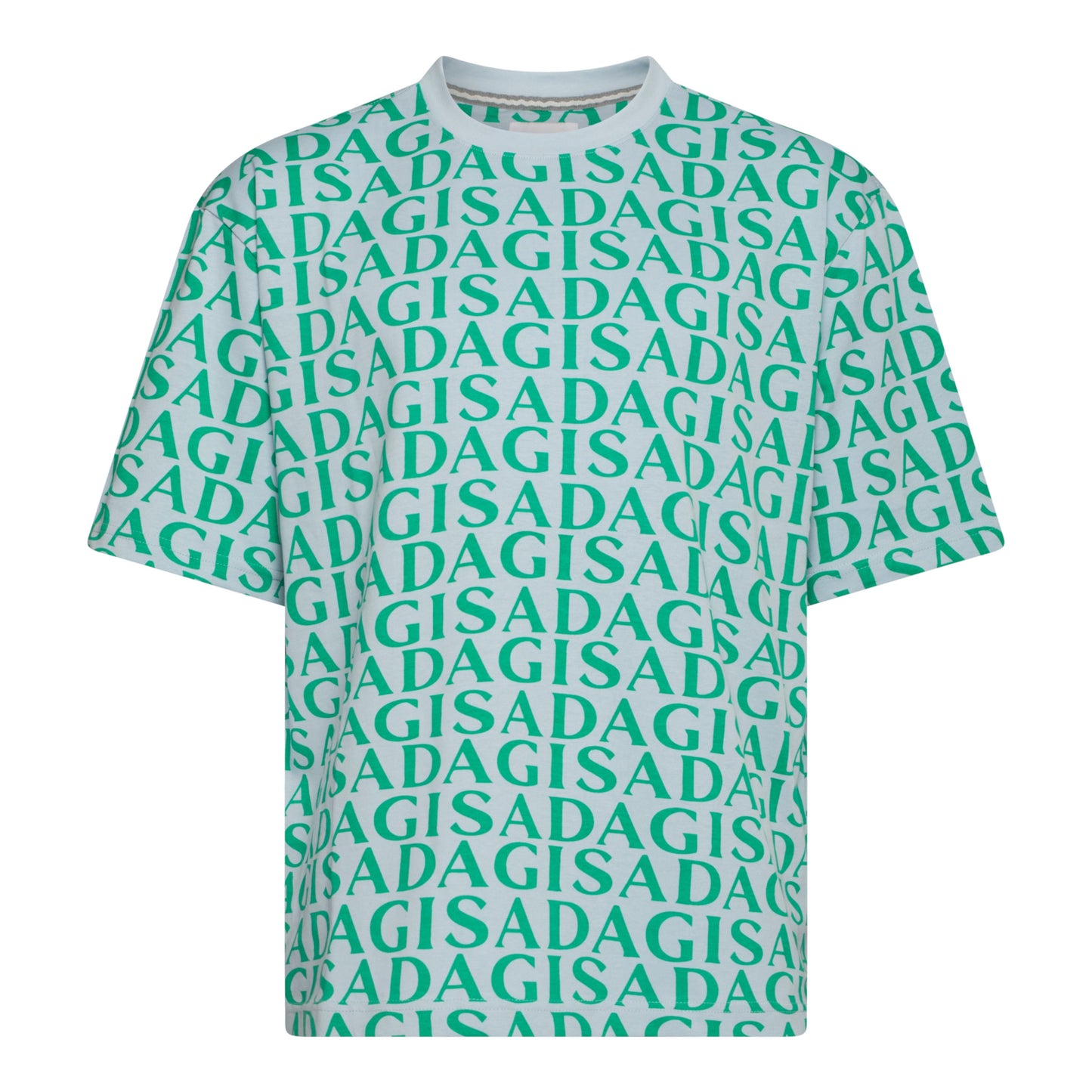 Oversized T-Shirt in Heavy Cotton with Allover Print