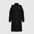 Long Puffer Down-Jacket with Detachable Hood and Logo Patch on Back Gisada Jacket