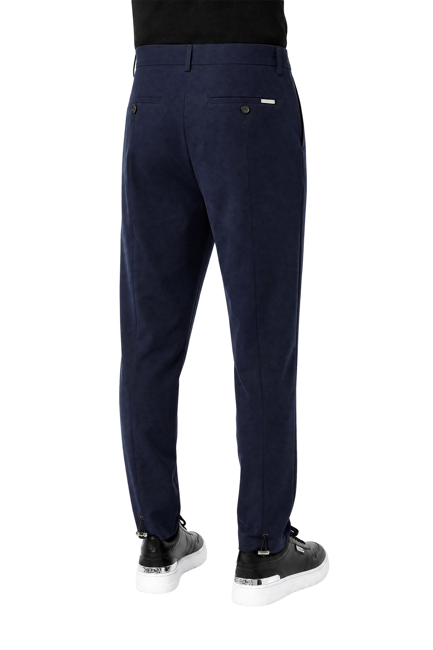 Single-Pleat Wool Blend Pants