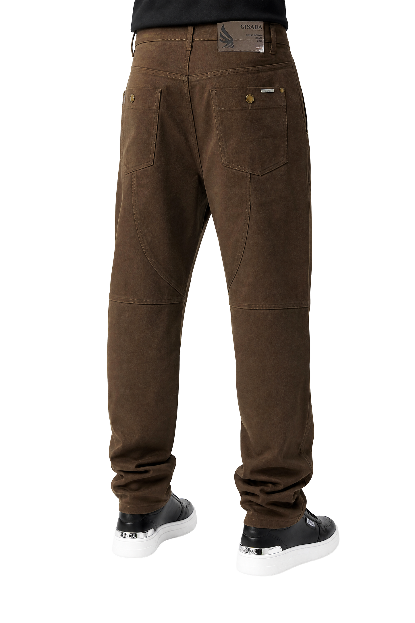 Chino aus Baumwolle mit geradem Bein und Gisada-Label