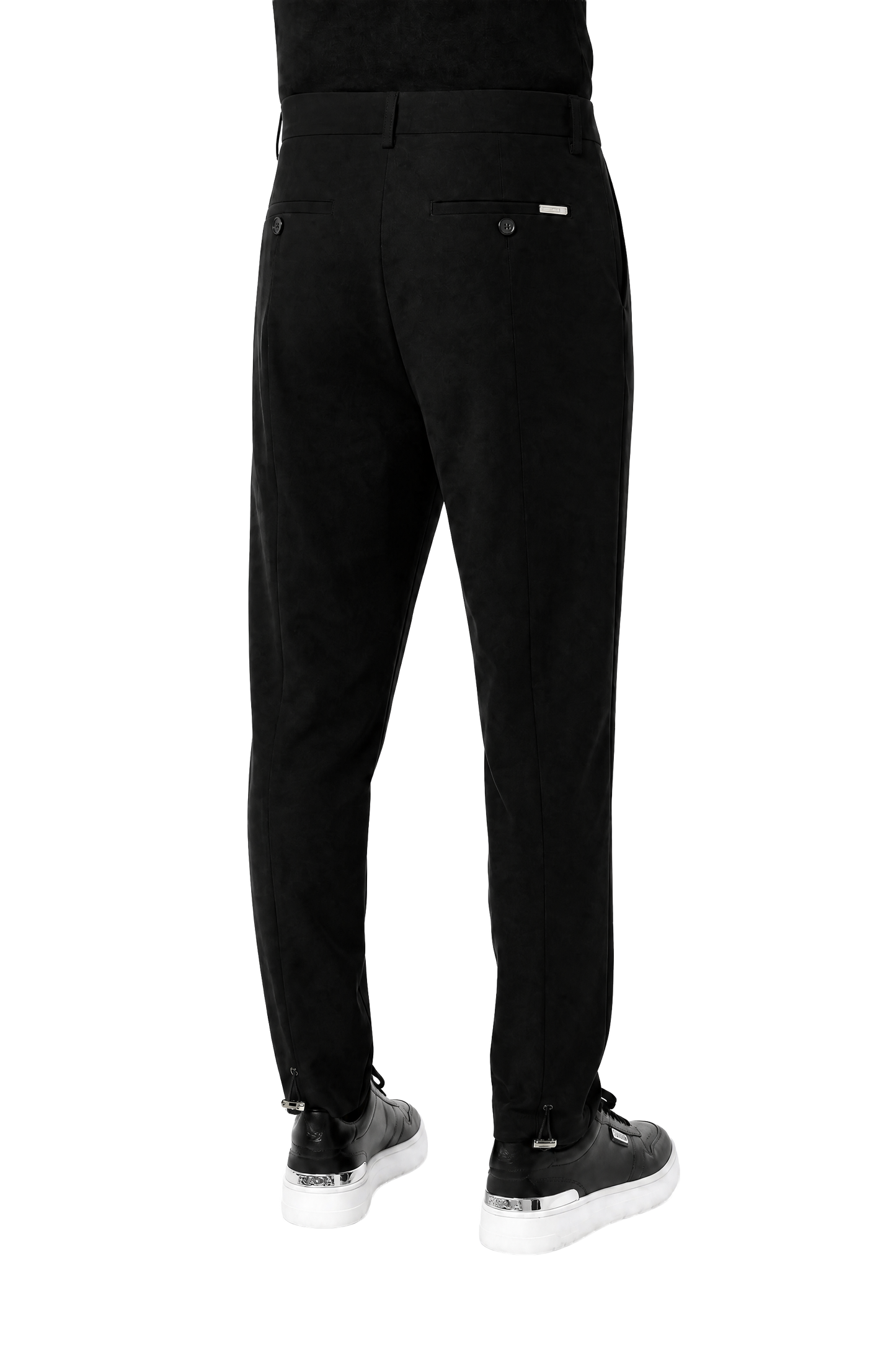 Single-Pleat Wool Blend Pants