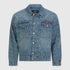 Oversize Denim Shirt with Allover Gisada Laser Print (Copy) Gisada Denim