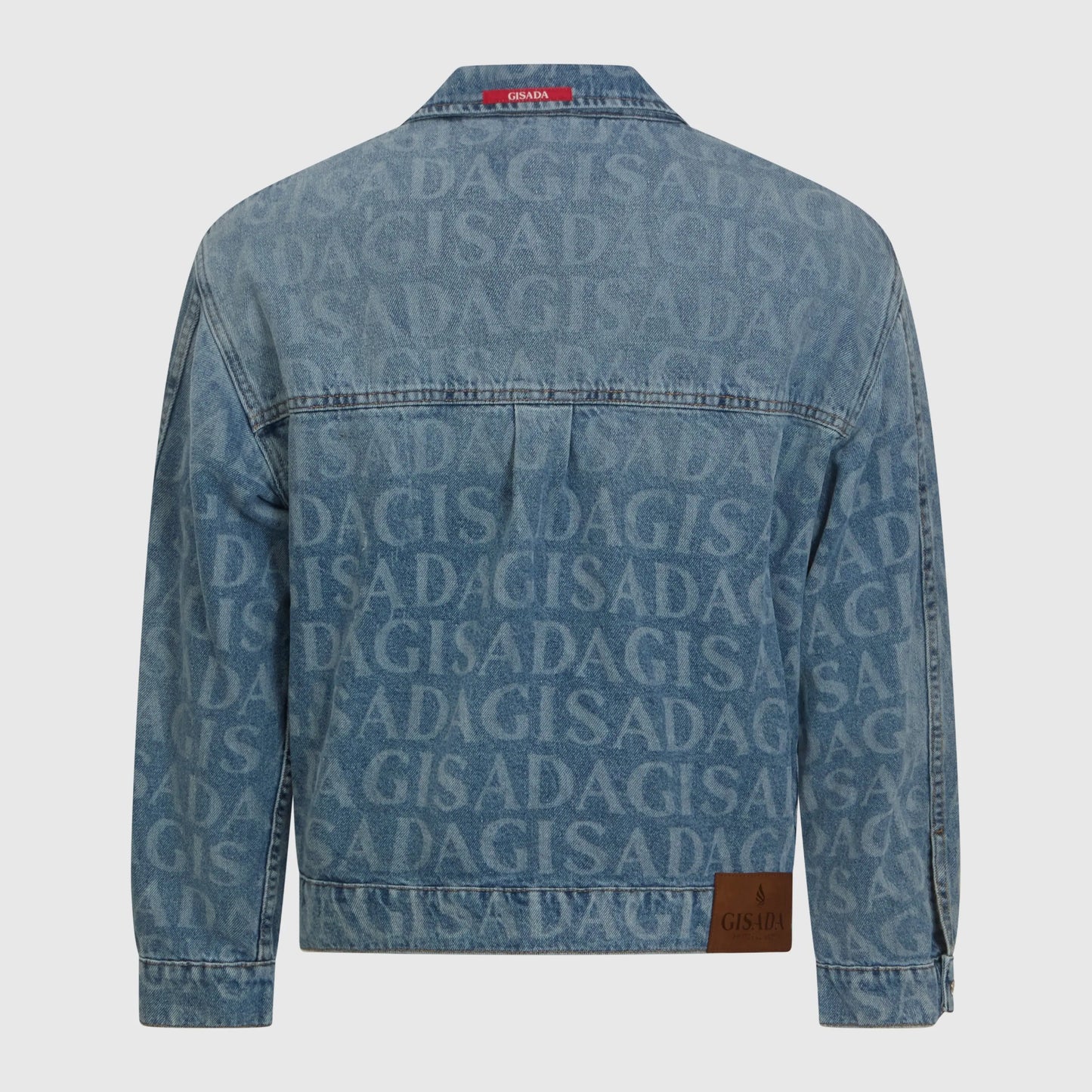 Oversize Denim Shirt with Allover Gisada Laser Print (Copy) Gisada Denim