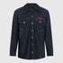Oversized Denim Shirt with Mini Label Patch Gisada Denim
