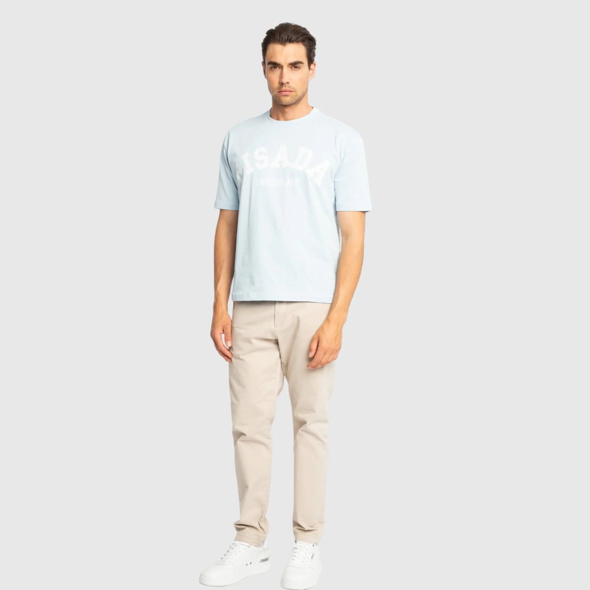 Oversized T-Shirt in Heavy Cotton with College Print - Gisada.com