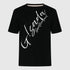 Oversized T-Shirt in Heavy Cotton with Cursive Print - Gisada.com