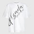 Oversized T-Shirt in Heavy Cotton with Cursive Print - Gisada.com