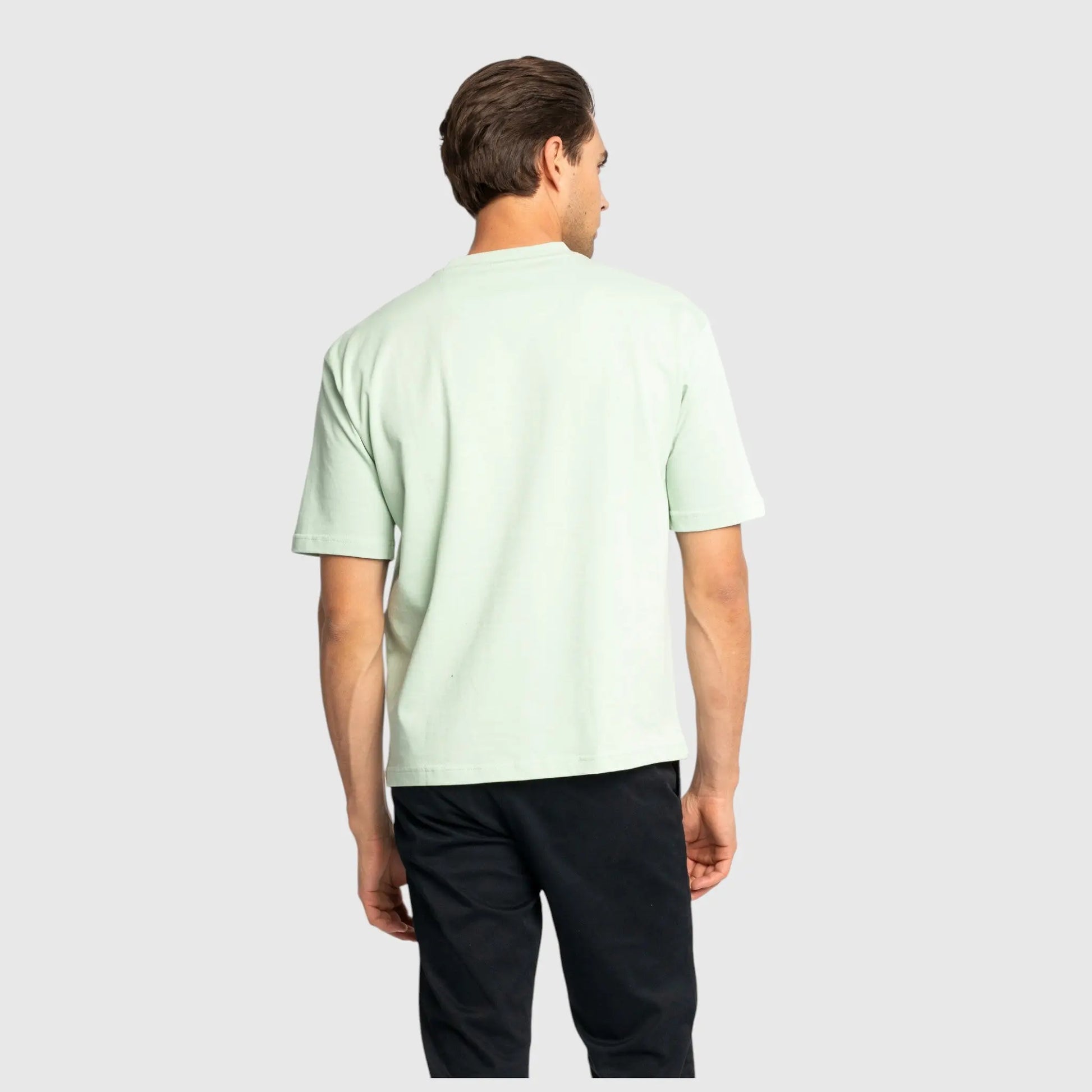 Oversized T-Shirt in Heavy Cotton with Cursive Print - Gisada.com