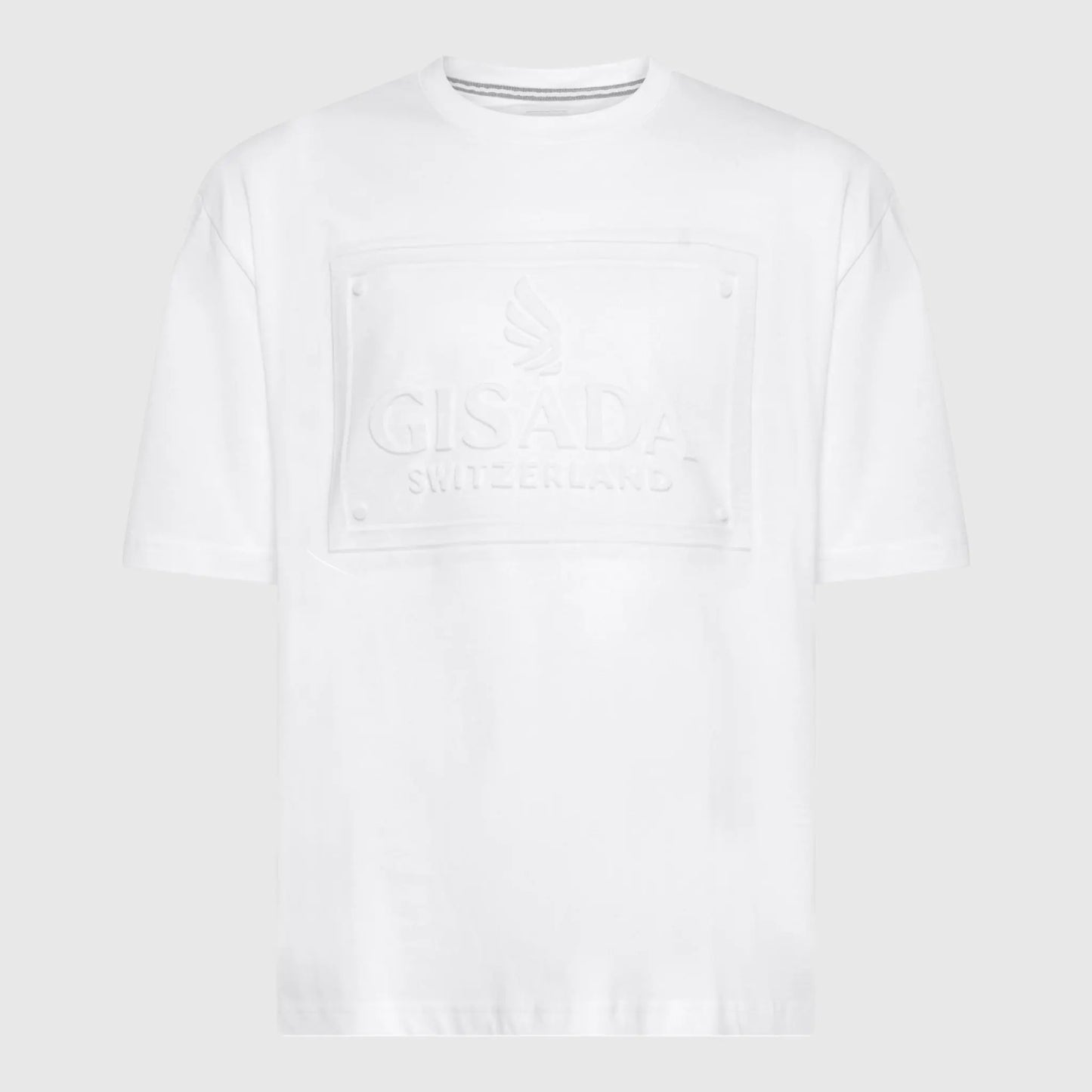 Oversized T-Shirt in Heavy Cotton with Embossed Logo - Gisada.com