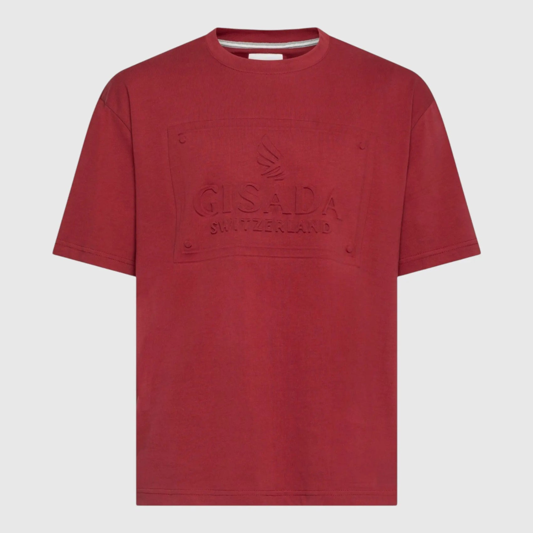 Oversized T-Shirt in Heavy Cotton with Embossed Logo - Gisada.com