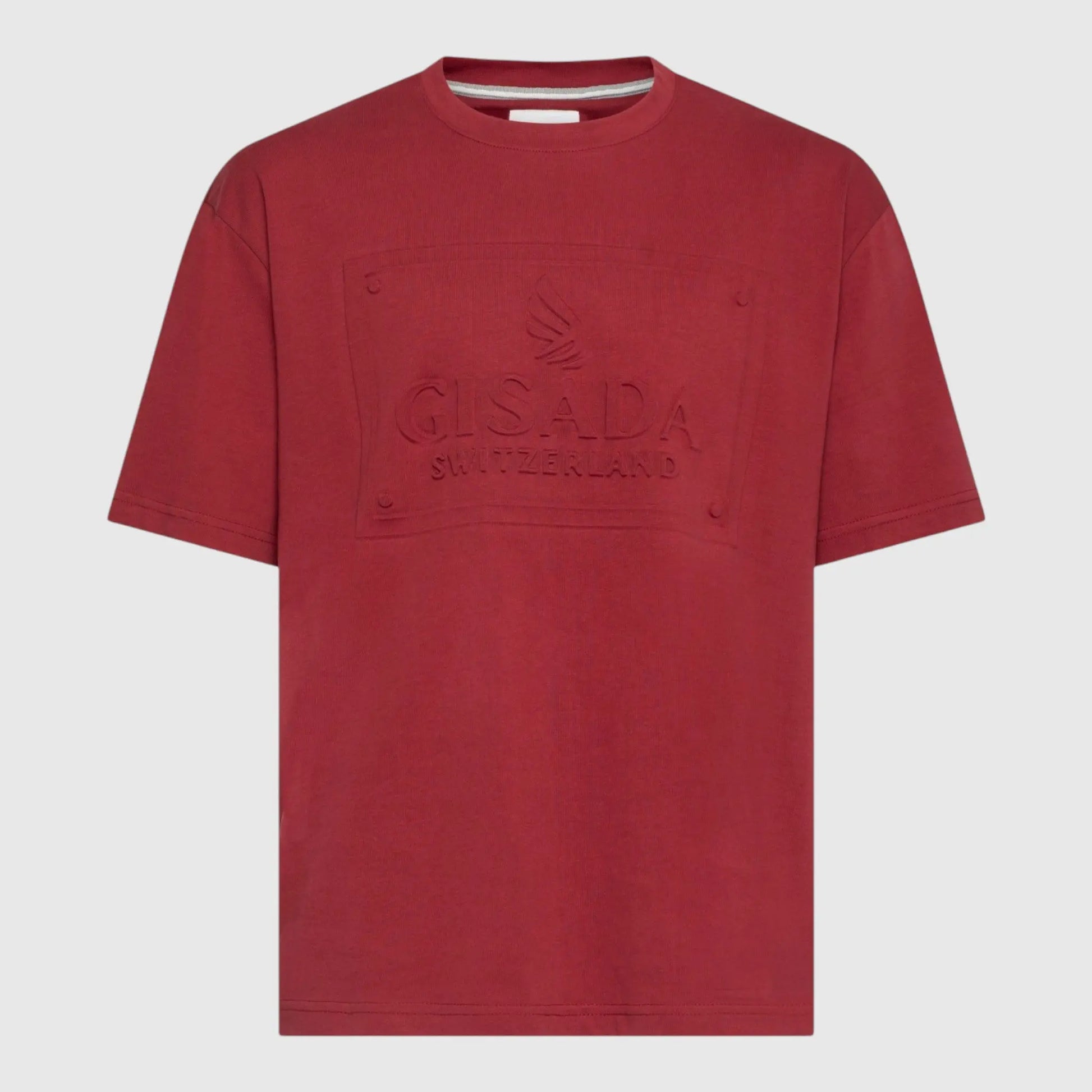 Oversized T-Shirt in Heavy Cotton with Embossed Logo - Gisada.com