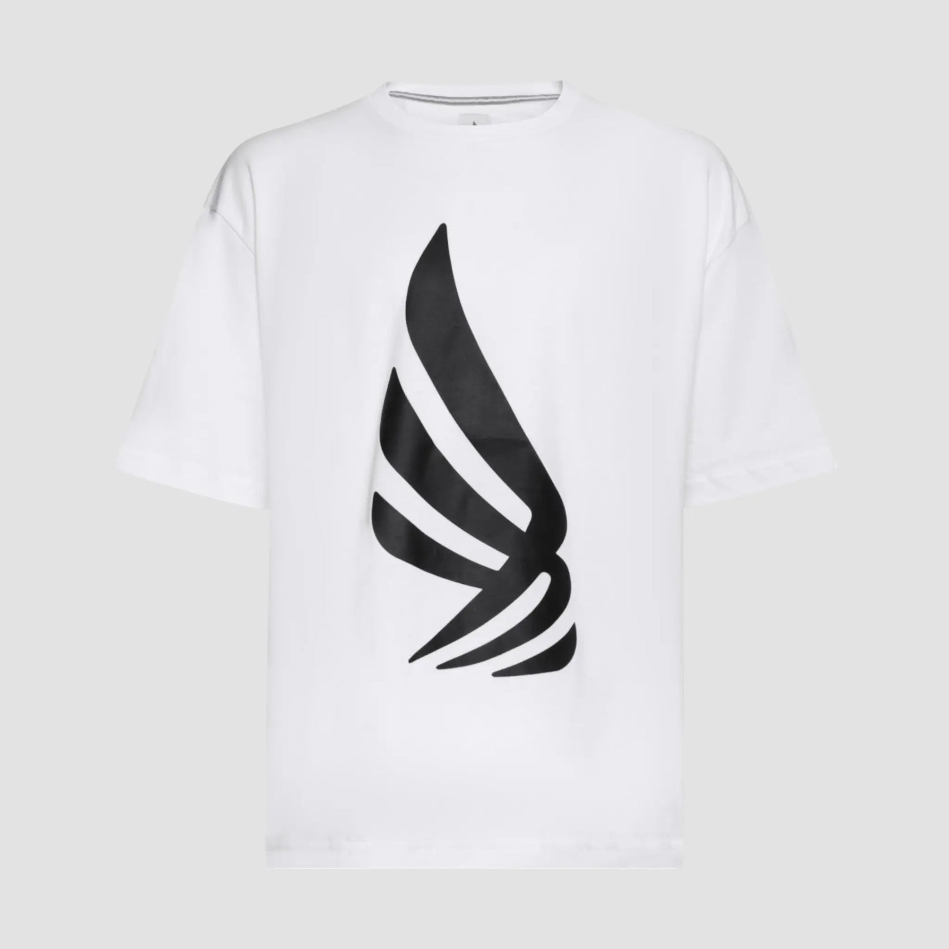 Oversized T-Shirt in Heavy Cotton with Silicon Printed Logo - Gisada.com