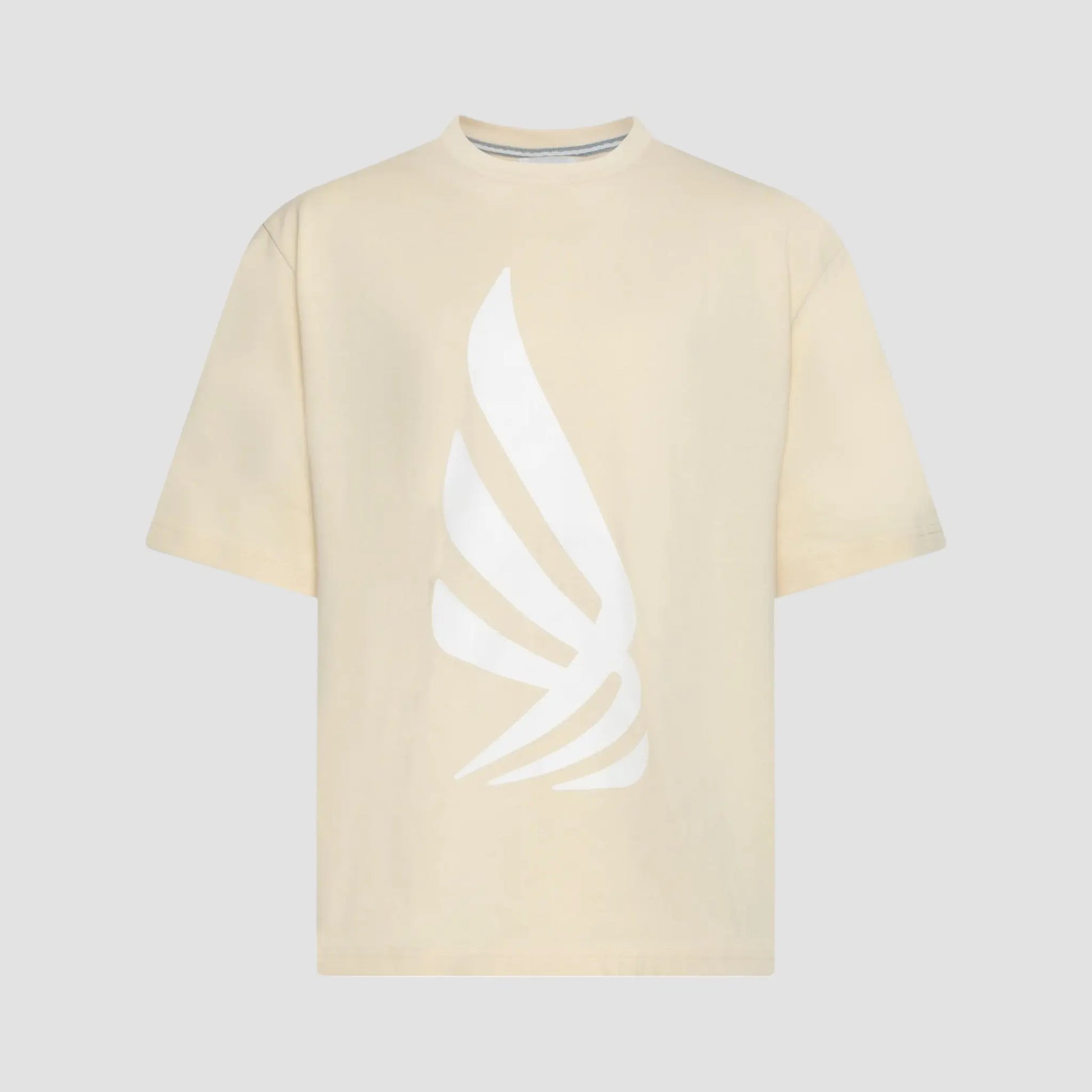 Oversized T-Shirt in Heavy Cotton with Silicon Printed Logo - Gisada.com