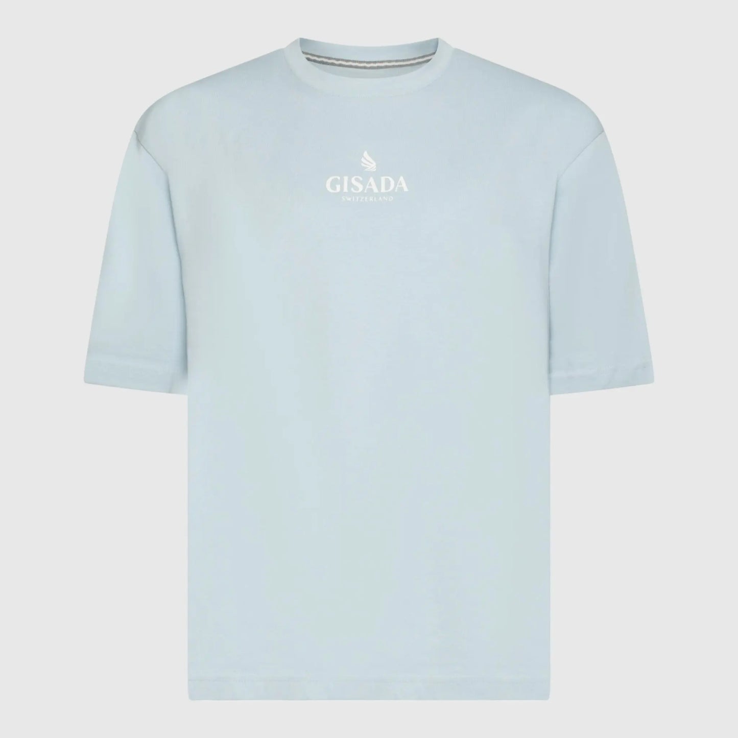 Oversized T-Shirt in Heavy Cotton with Small Central Printed Logo - Gisada.com