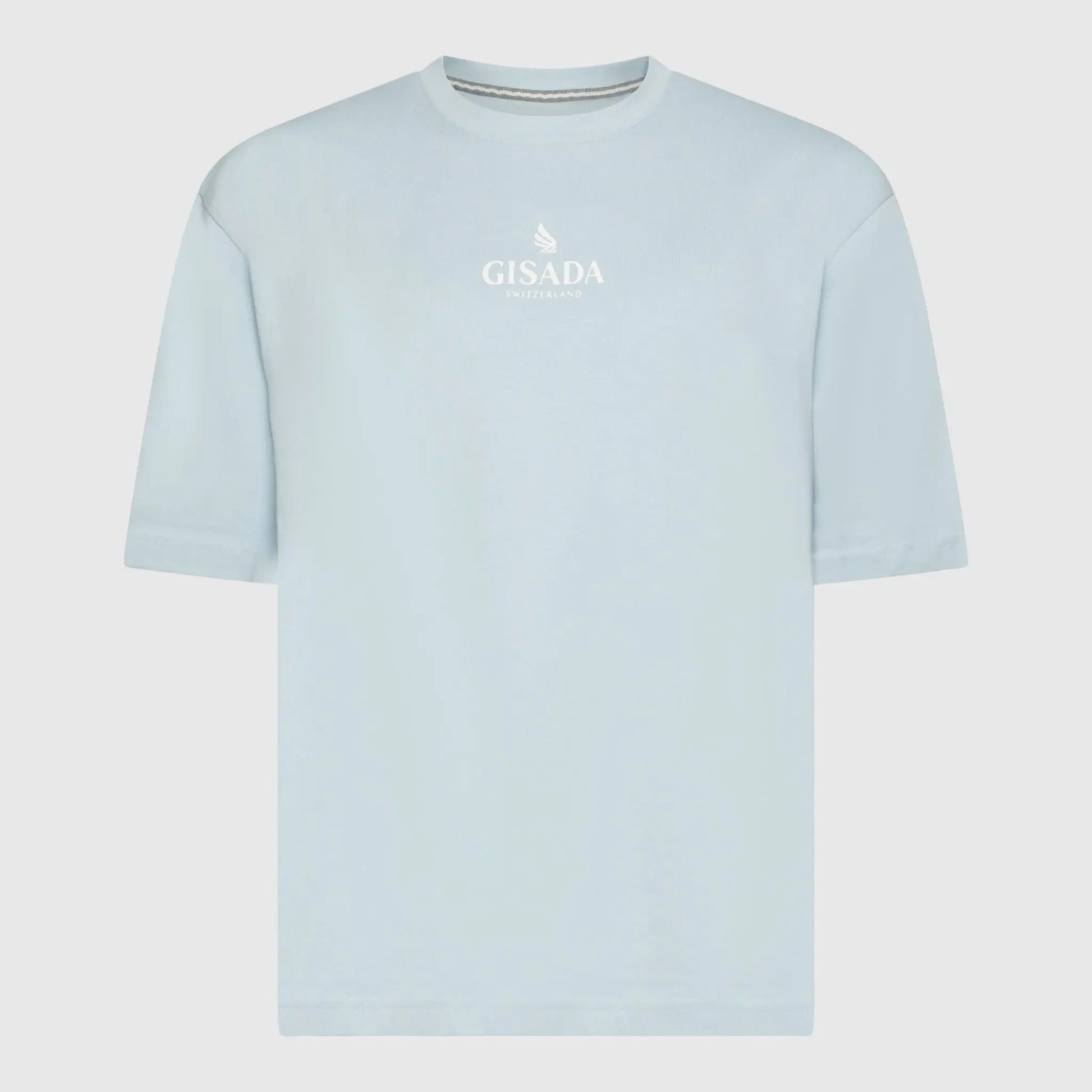 Oversized T-Shirt in Heavy Cotton with Small Central Printed Logo - Gisada.com