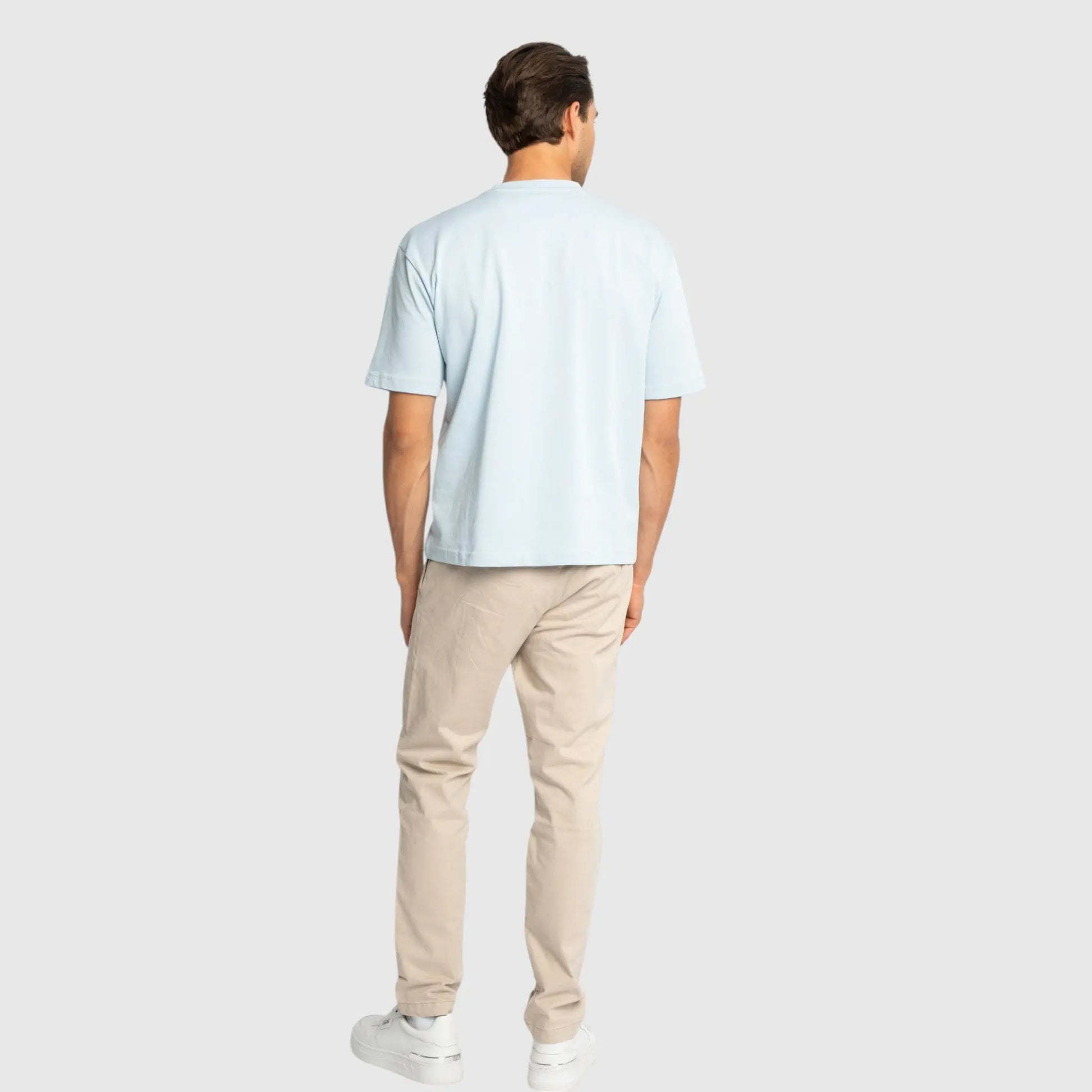 Oversized T-Shirt in Heavy Cotton with Small Central Printed Logo - Gisada.com