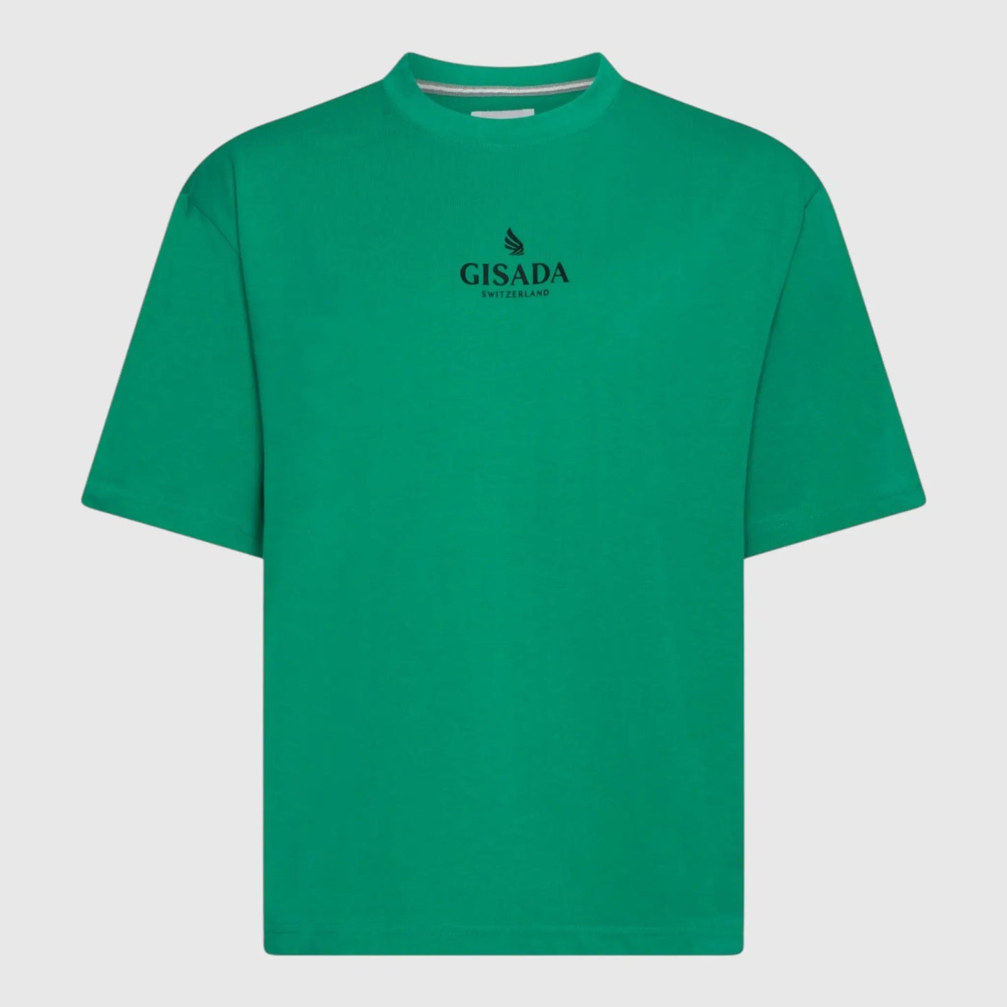 Oversized T-Shirt in Heavy Cotton with Small Central Printed Logo - Gisada.com