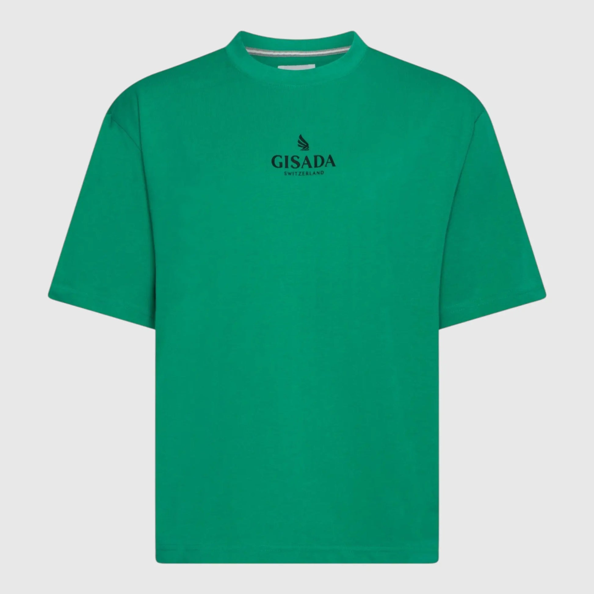 Oversized T-Shirt in Heavy Cotton with Small Central Printed Logo - Gisada.com