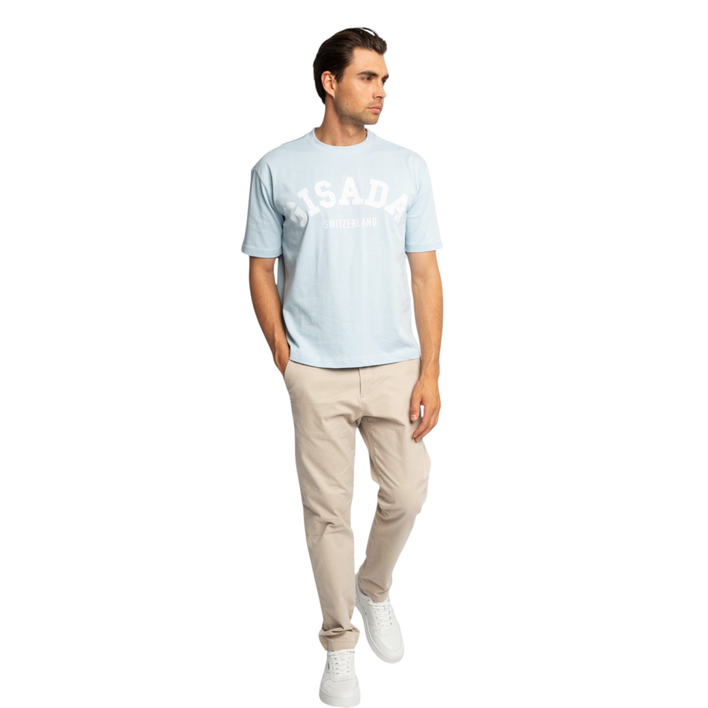 Oversized T-Shirt in Heavy Cotton with College Print