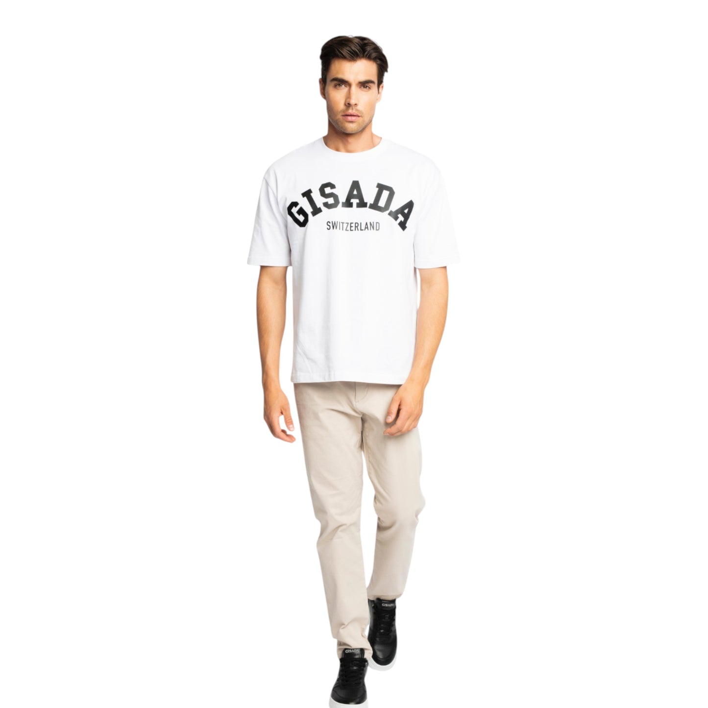 Oversized T-Shirt in Heavy Cotton with College Print