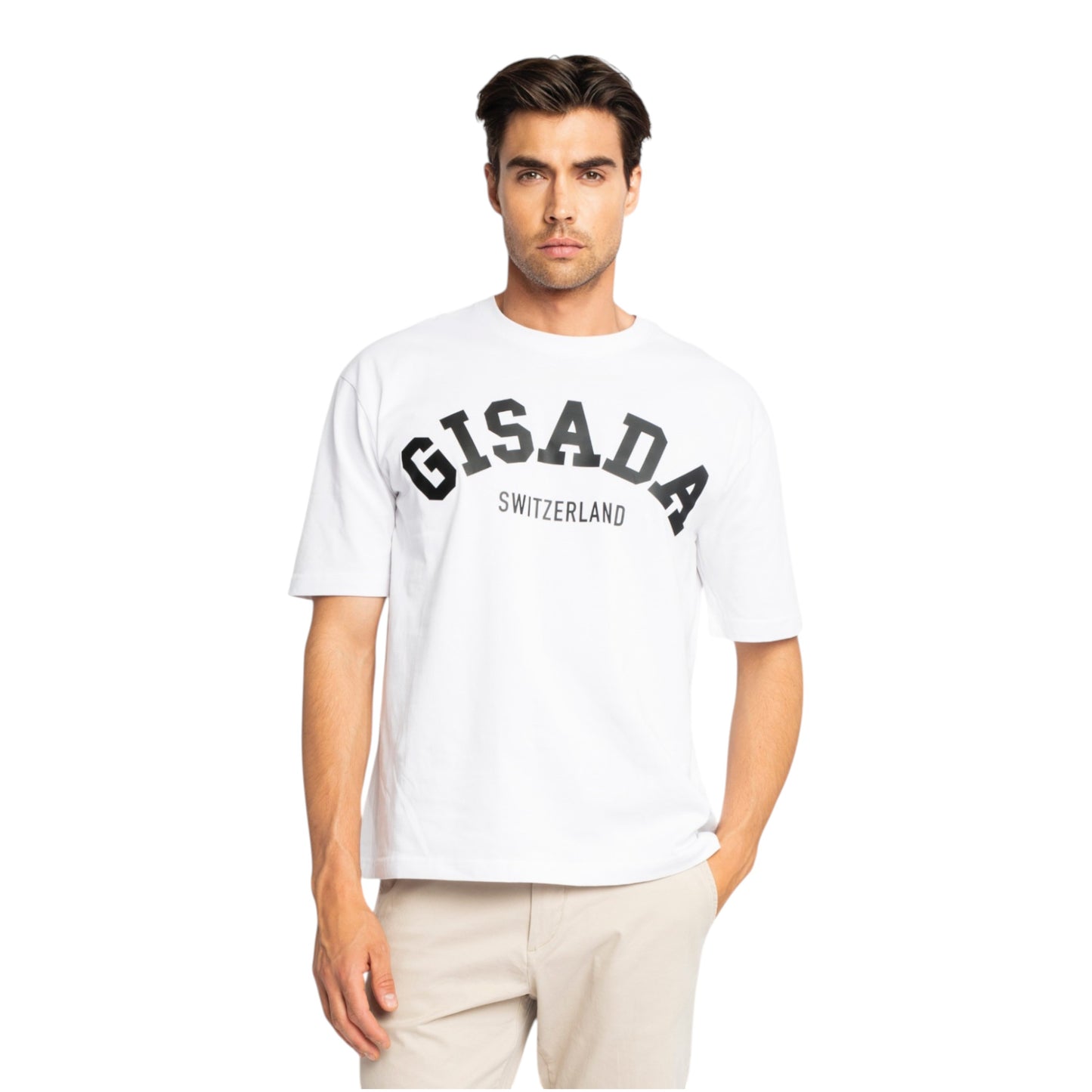 Oversized T-Shirt in Heavy Cotton with College Print