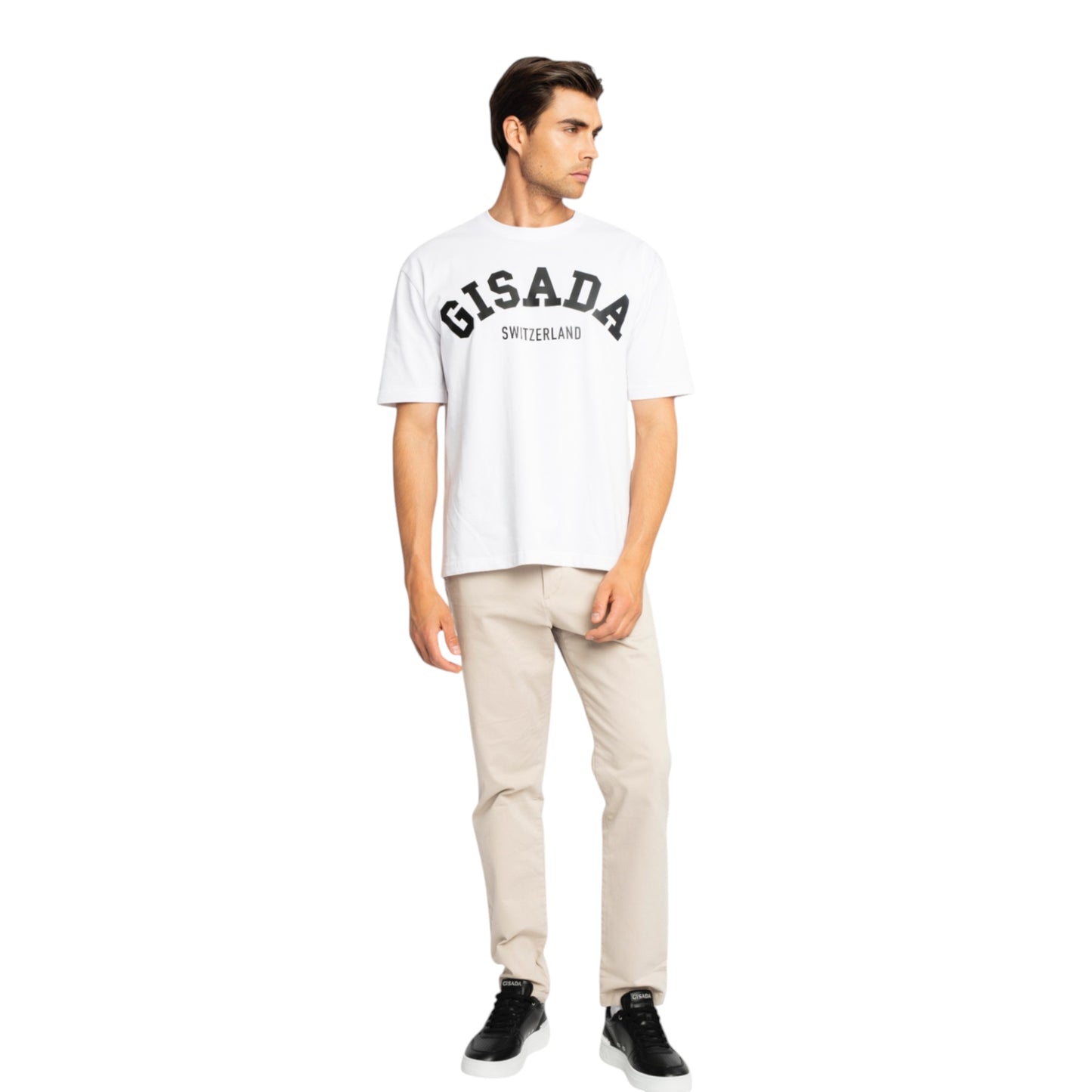 Oversized T-Shirt in Heavy Cotton with College Print