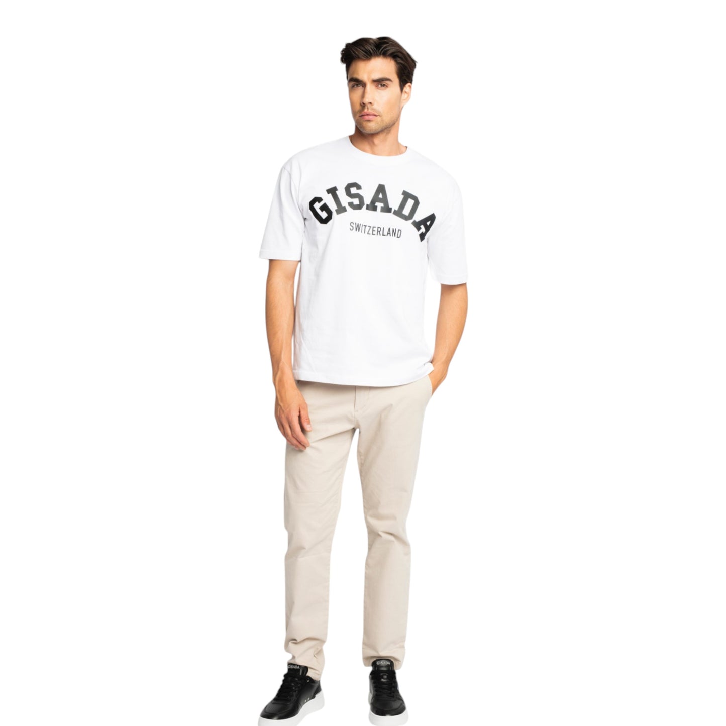 Oversized T-Shirt in Heavy Cotton with College Print
