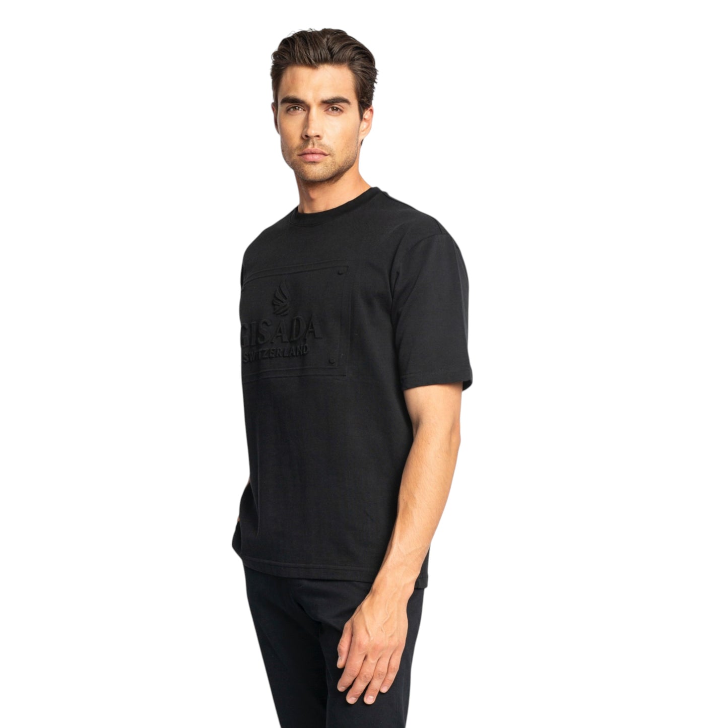 Oversized T-Shirt in Heavy Cotton with Embossed Logo
