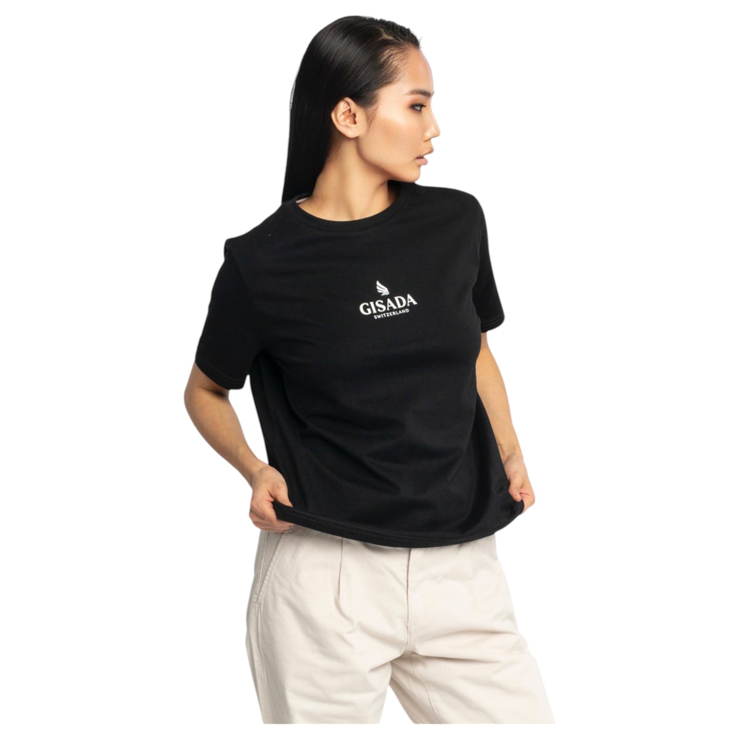 Oversized T-Shirt in Jersey Cotton with Small Silicon Logo