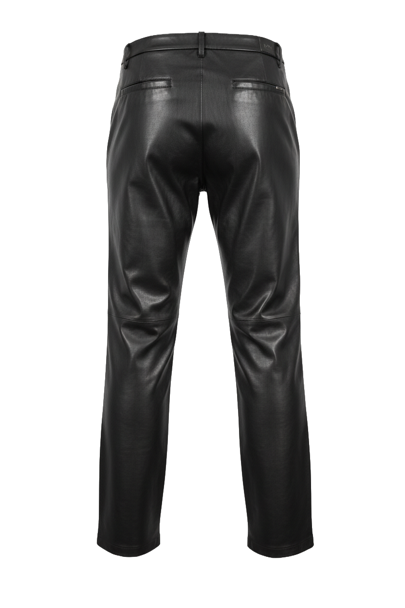 Midnight Lamb Leather Straight Leg Pants