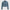 Premium cropped oversize denim shirt with monogram – front view