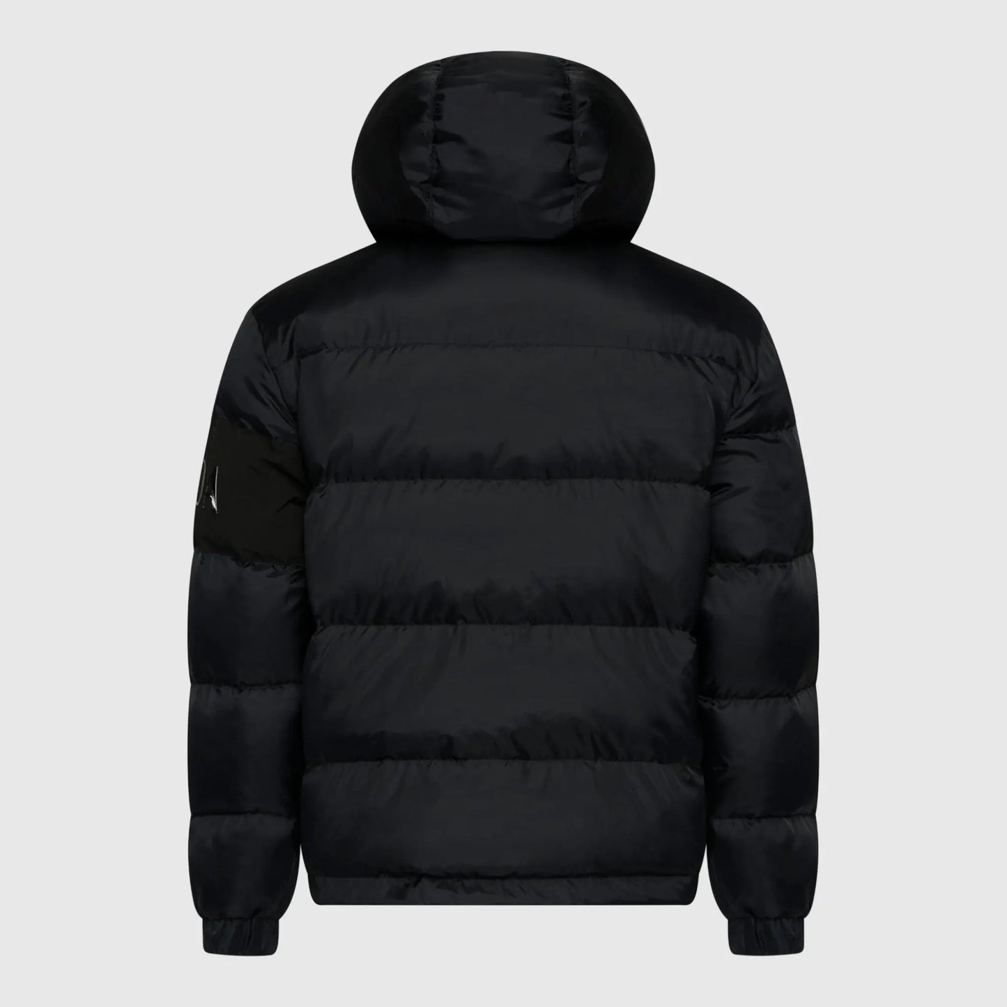 Puffer Down Jacket with Detachable Hood and Logo Patch on Back Gisada Jacket