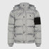 Puffer Down Jacket with Detachable Hood and Logo Patch on Back Gisada Jacket