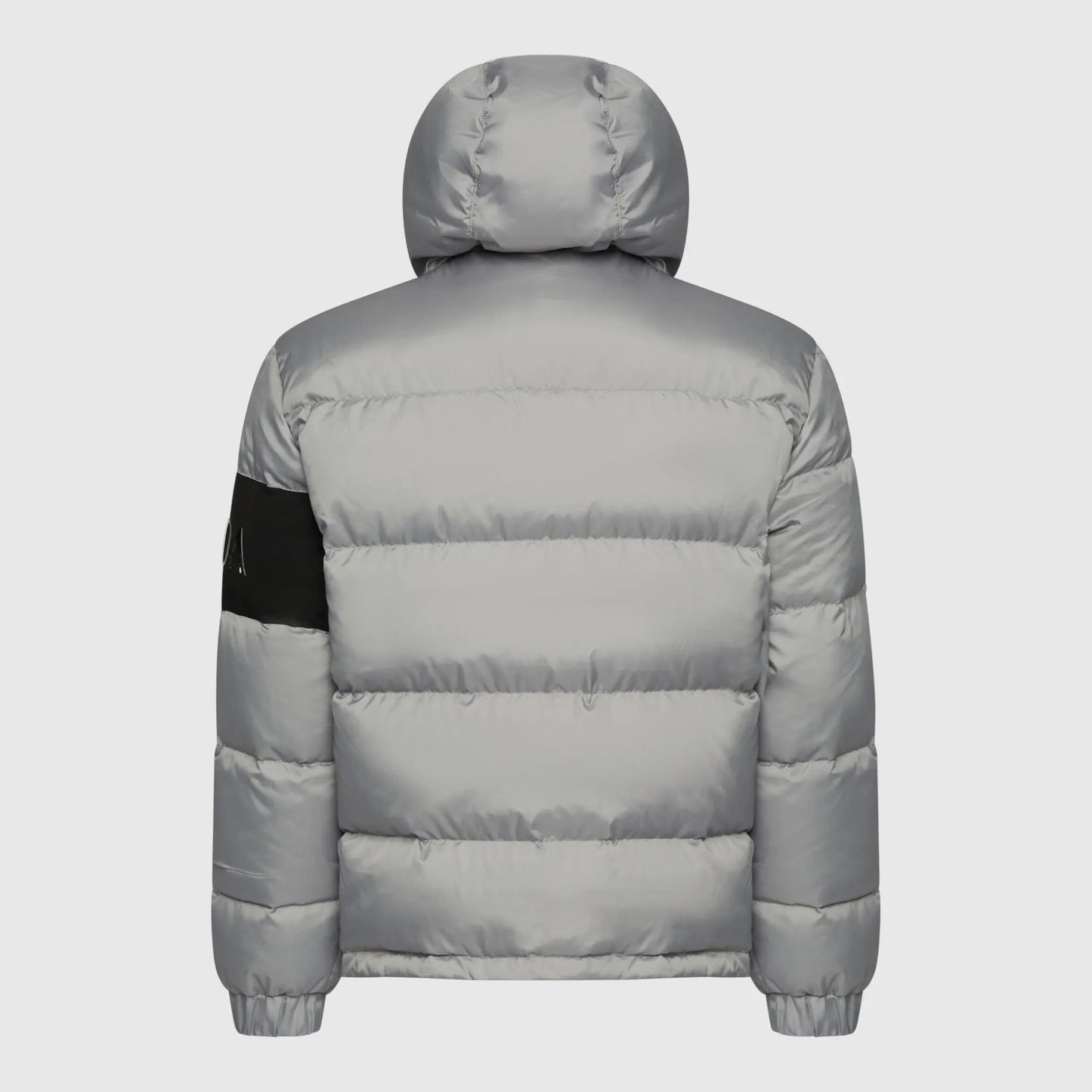 Puffer Down Jacket with Detachable Hood and Logo Patch on Back Gisada Jacket