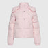 Puffer Down Jacket with Detachable Hood and Logo Print Gisada Jacket