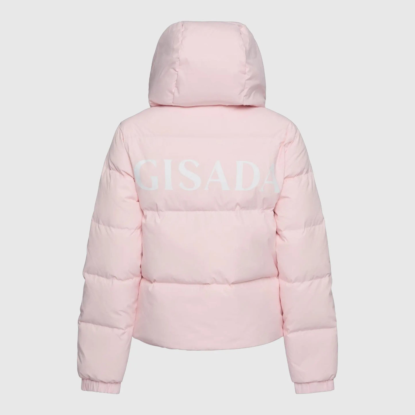 Puffer Down Jacket with Detachable Hood and Logo Print Gisada Jacket