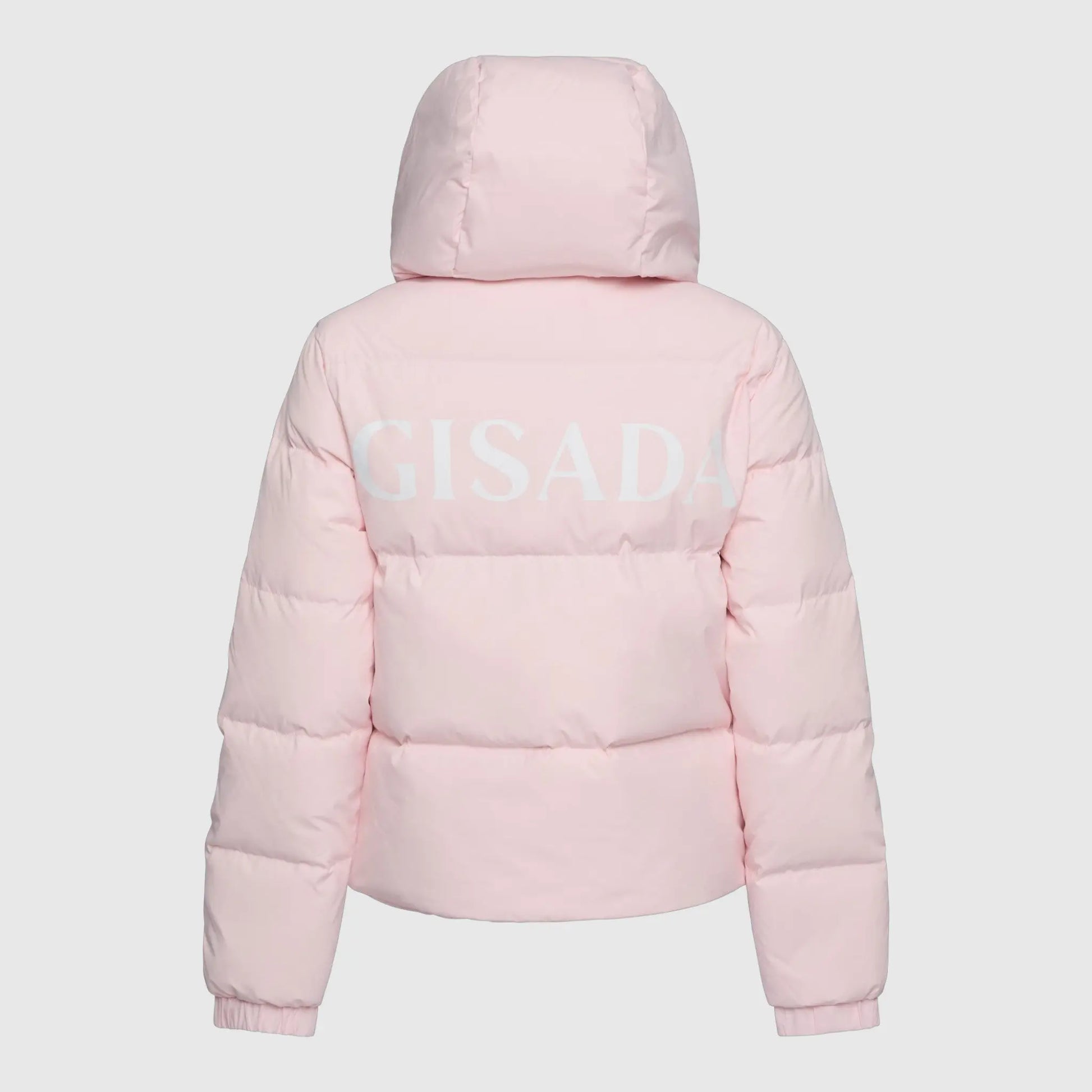 Puffer Down Jacket with Detachable Hood and Logo Print Gisada Jacket