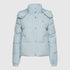 Puffer Down Jacket with Detachable Hood and Logo Print Gisada Jacket