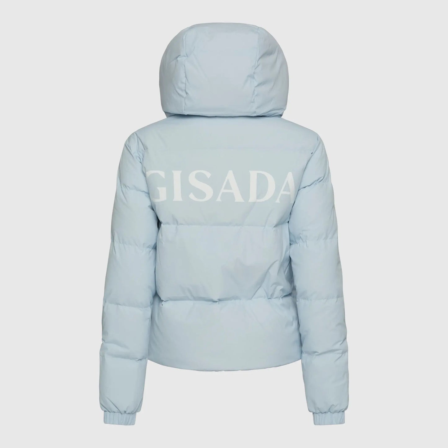 Puffer Down Jacket with Detachable Hood and Logo Print Gisada Jacket