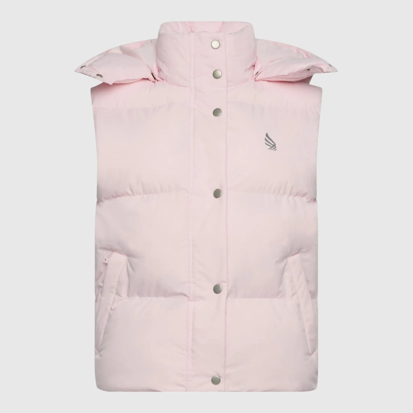 Puffer Gilet with Detachable Hood and Logo Print Gisada Jacket