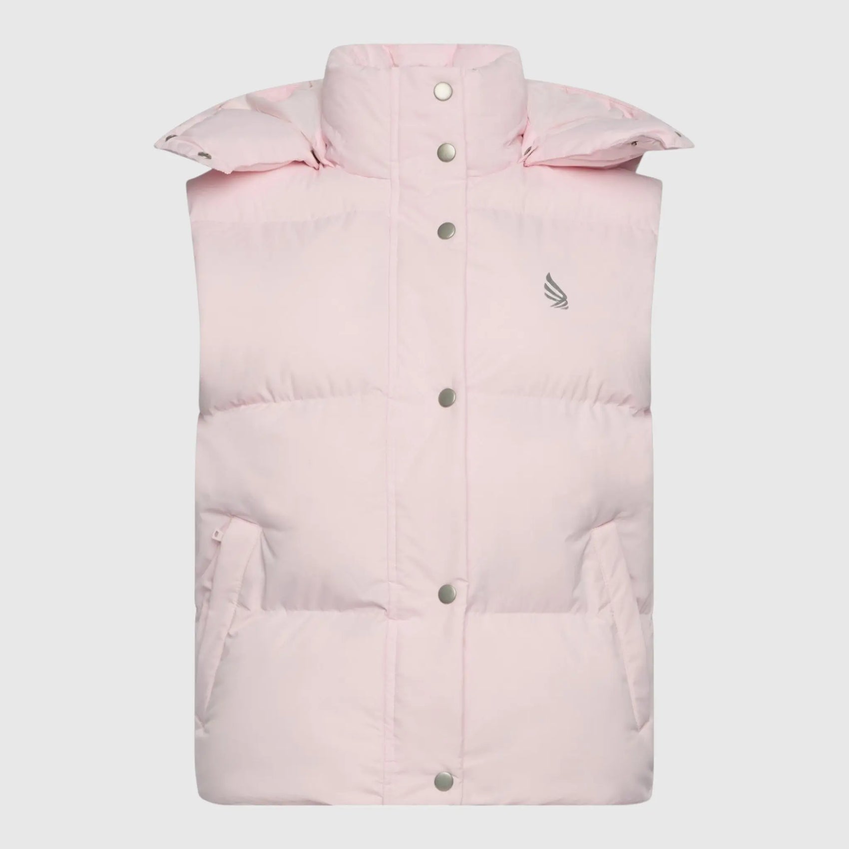 Puffer Gilet with Detachable Hood and Logo Print Gisada Jacket