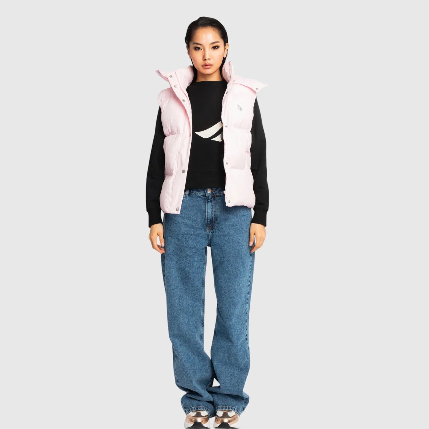 Puffer Gilet with Detachable Hood and Logo Print Gisada Jacket