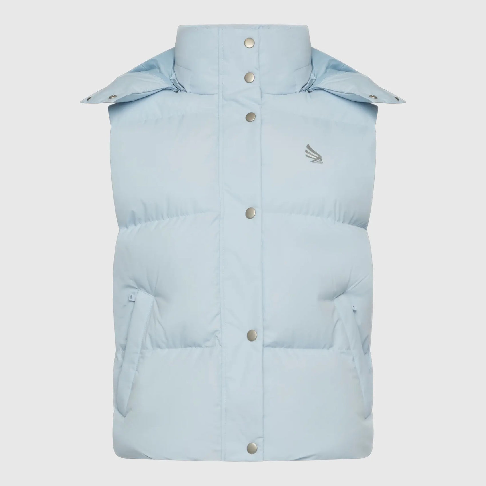 Puffer Gilet with Detachable Hood and Logo Print Gisada Jacket
