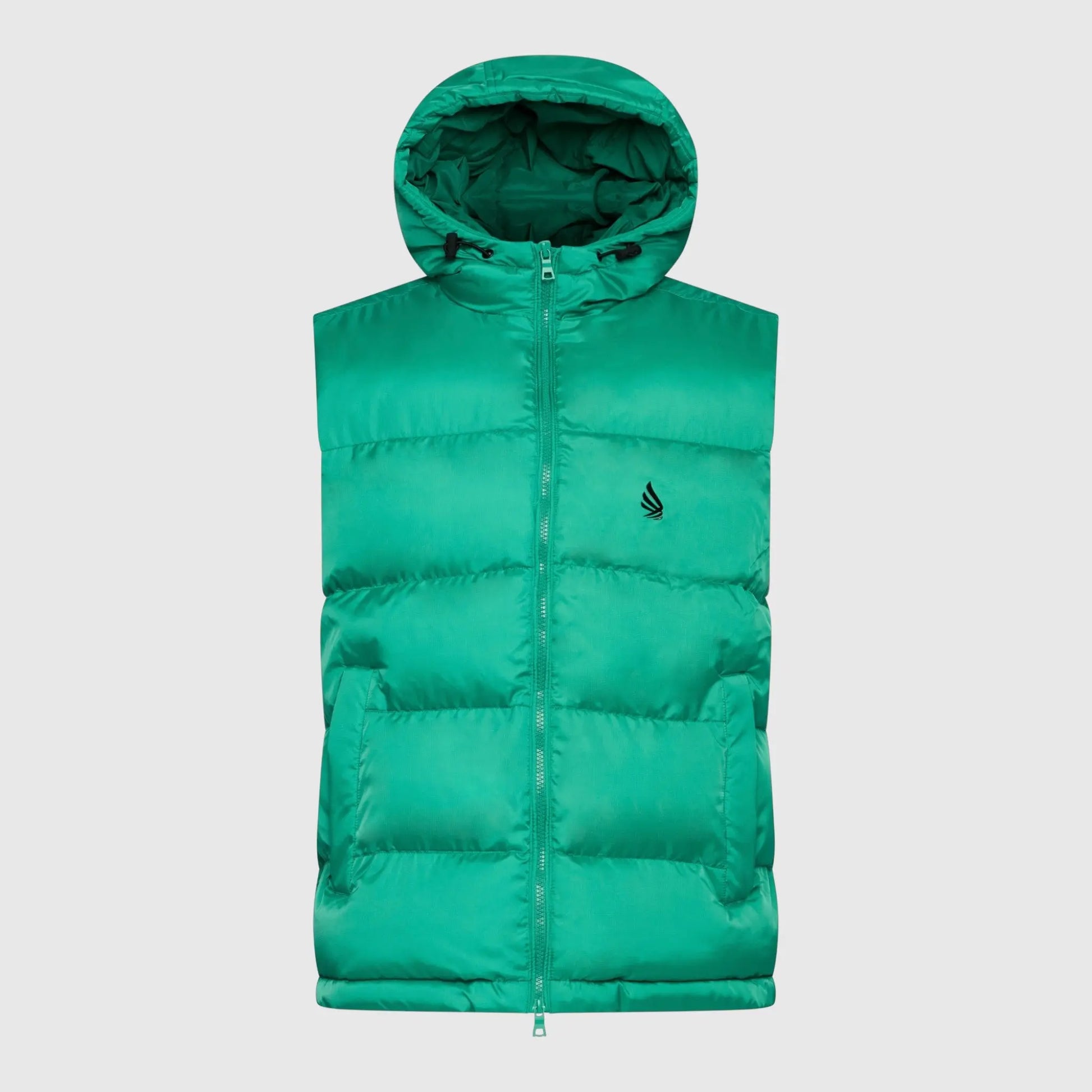 Puffer Gilet with Logo Patch on Back Gisada Jacket
