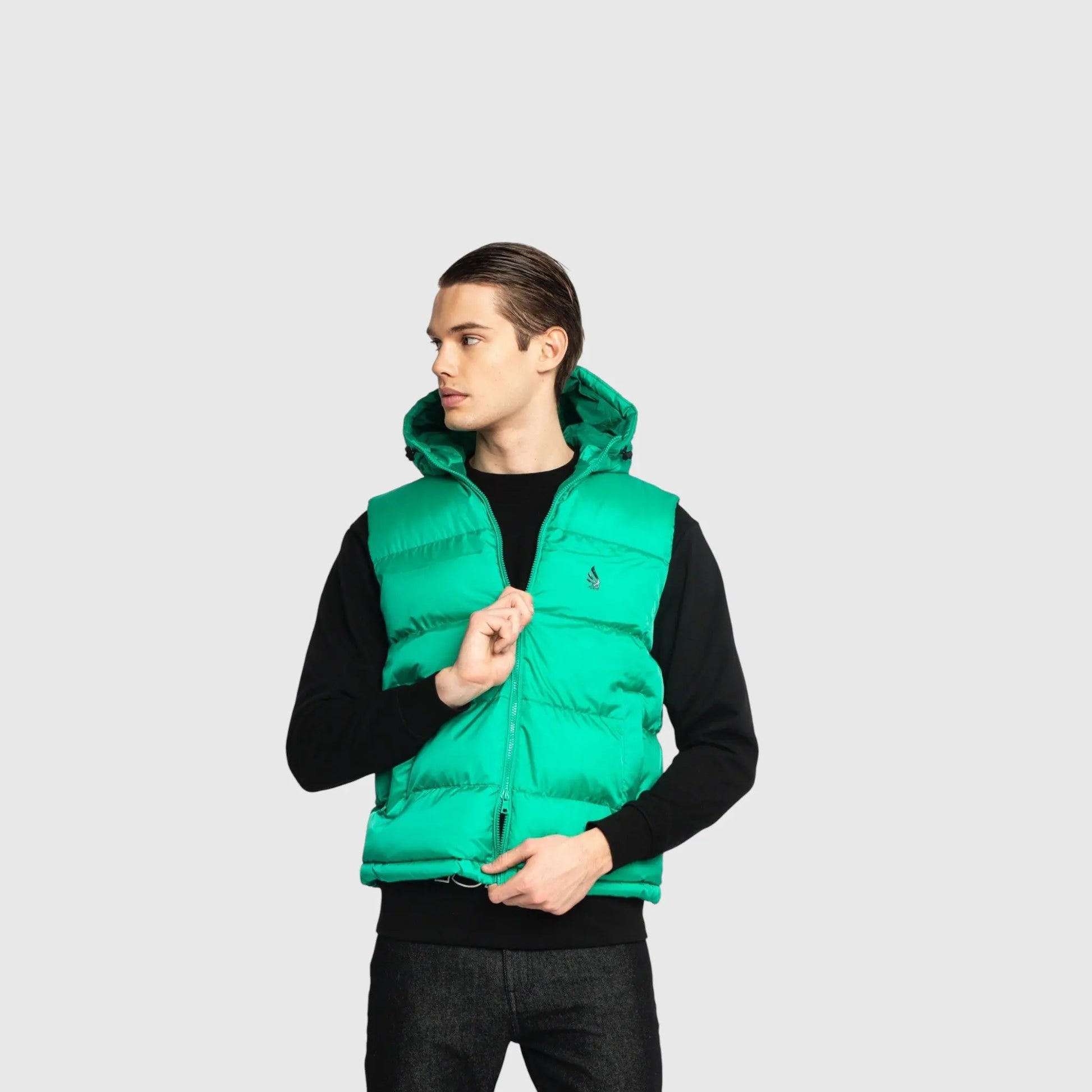 Puffer Gilet with Logo Patch on Back Gisada Jacket