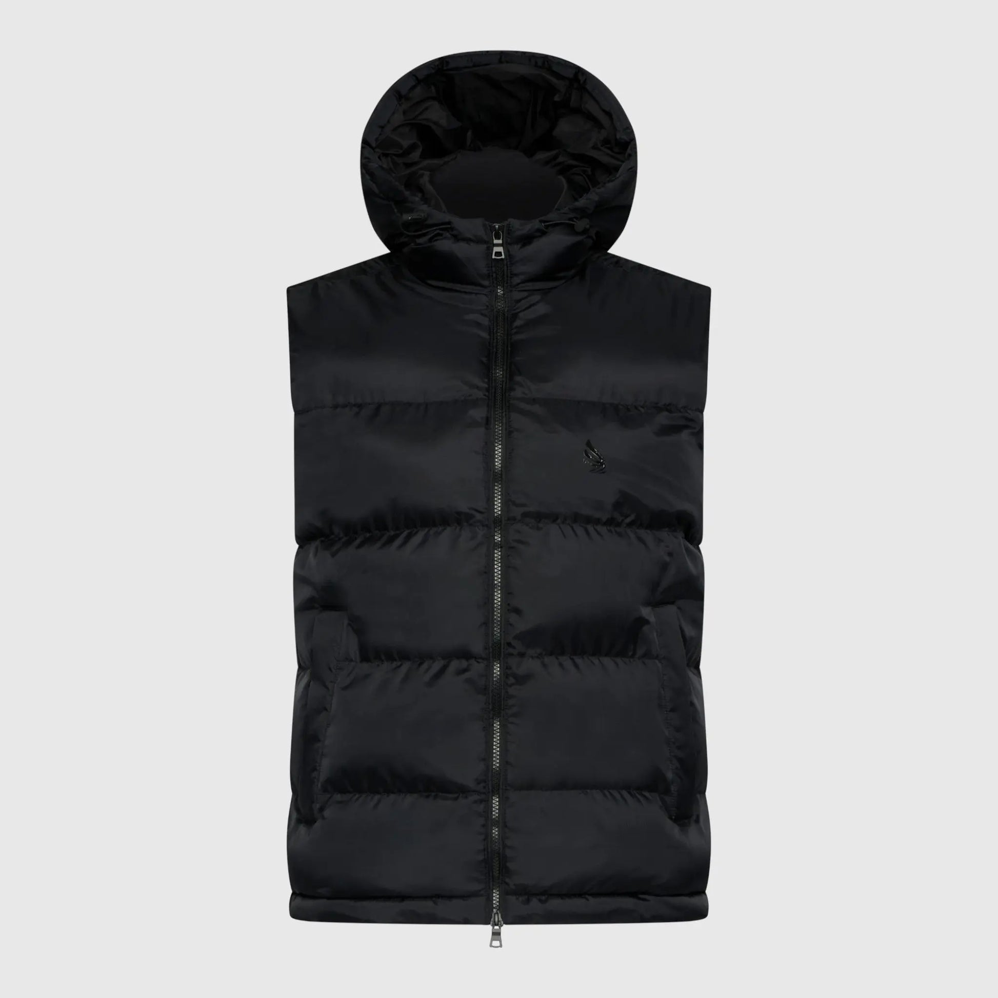 Puffer Gilet with Logo Patch on Back Gisada Jacket